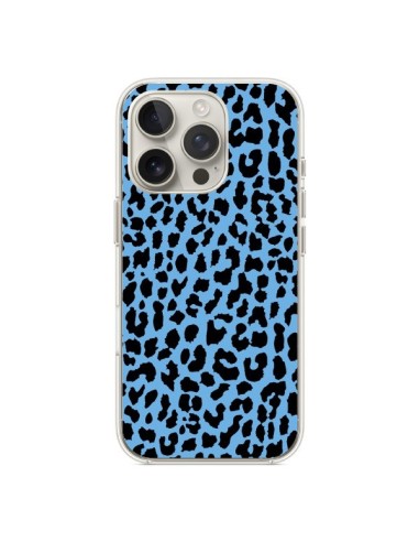 Coque iPhone 16 Pro Leopard Bleu Neon - Mary Nesrala