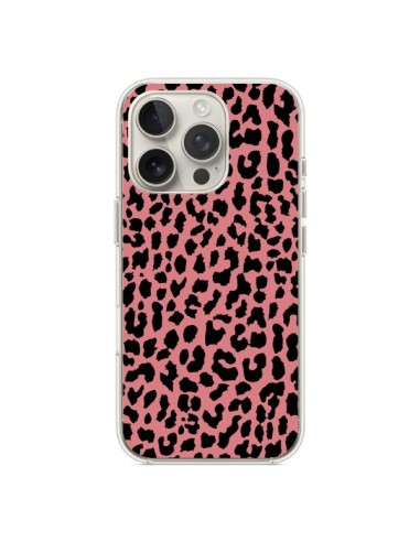 Coque iPhone 16 Pro Leopard Corail Neon - Mary Nesrala