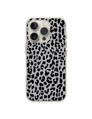 Coque iPhone 16 Pro Leopard Gris Neon - Mary Nesrala