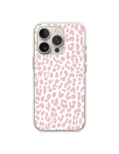 Coque iPhone 16 Pro Leopard Rose Corail - Mary Nesrala