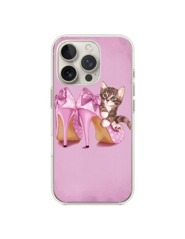 Coque iPhone 16 Pro Chaton Chat Kitten Chaussure Shoes - Maryline Cazenave