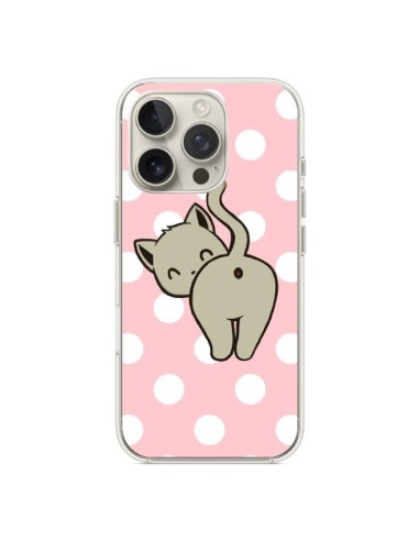 Coque iPhone 16 Pro Chat Chaton Pois - Maryline Cazenave