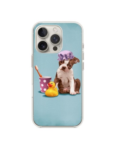 Coque iPhone 16 Pro Chien Dog Canard Fille - Maryline Cazenave