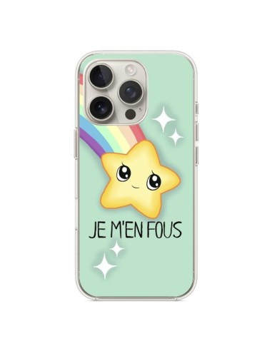 Coque iPhone 16 Pro Etoile Je m'en fous - Maryline Cazenave