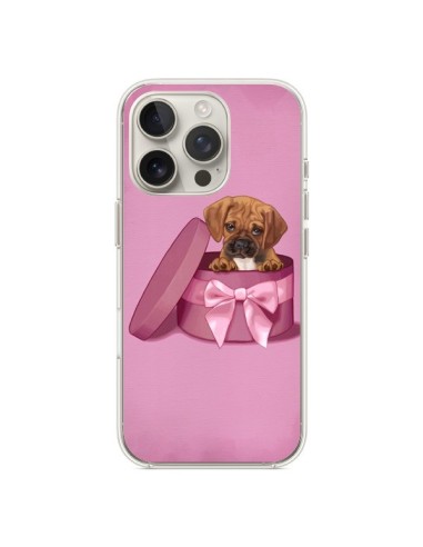 Coque iPhone 16 Pro Chien Dog Boite Noeud Triste - Maryline Cazenave