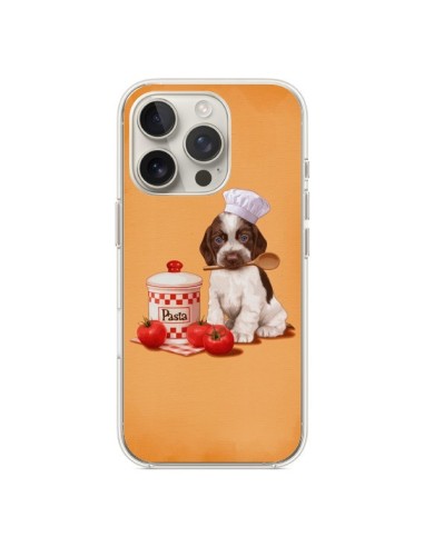 Coque iPhone 16 Pro Chien Dog Pates Pasta Cuisinier - Maryline Cazenave