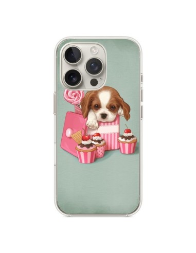 Coque iPhone 16 Pro Chien Dog Cupcake Gateau Boite - Maryline Cazenave