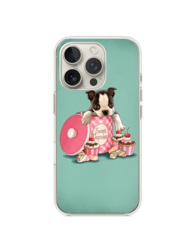 Coque iPhone 16 Pro Chien Dog Cupcakes Gateau Boite - Maryline Cazenave