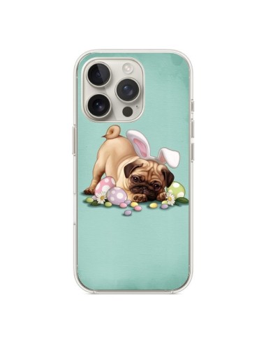 Coque iPhone 16 Pro Chien Dog Rabbit Lapin Pâques Easter - Maryline Cazenave