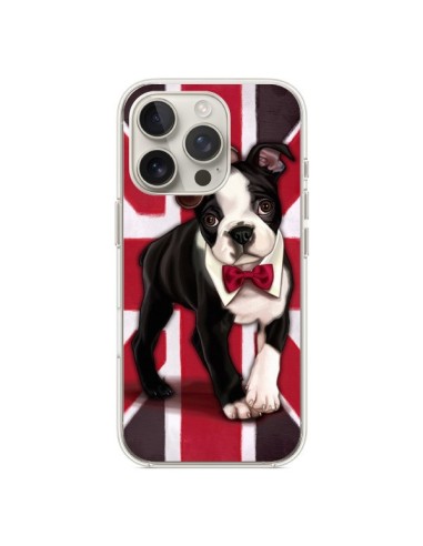 Coque iPhone 16 Pro Chien Dog Anglais UK British Gentleman - Maryline Cazenave