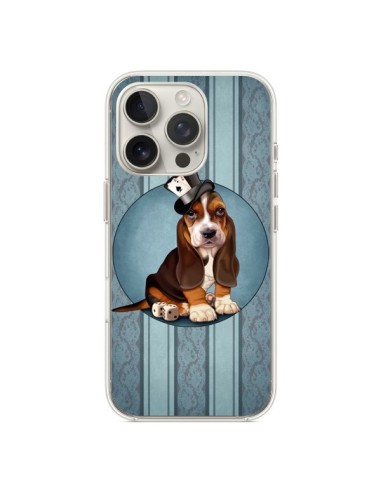 Coque iPhone 16 Pro Chien Dog Jeu Poket Cartes - Maryline Cazenave