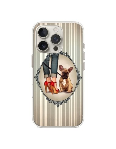 Coque iPhone 16 Pro Lady Jambes Chien Dog - Maryline Cazenave