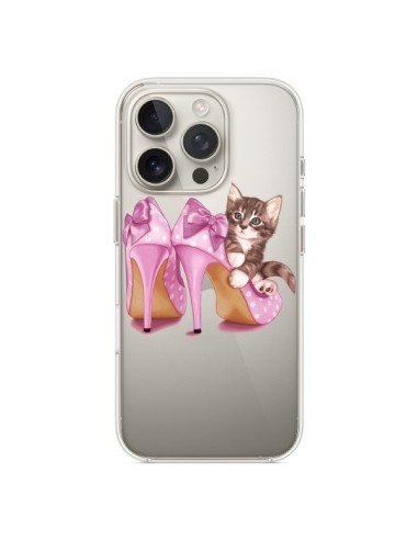 Coque iPhone 16 Pro Chaton Chat Kitten Chaussures Shoes Transparente - Maryline Cazenave