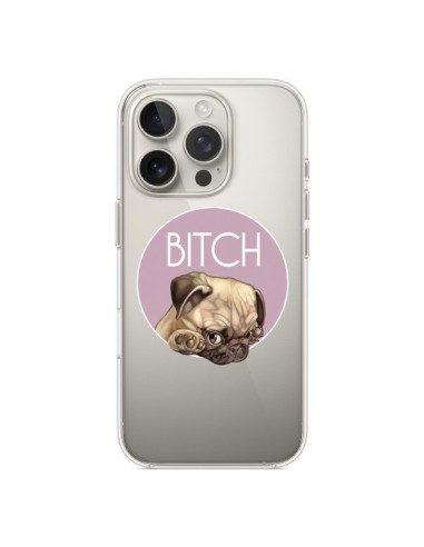 Coque iPhone 16 Pro Bulldog Bitch Transparente - Maryline Cazenave