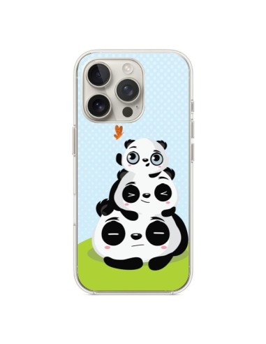 Coque iPhone 16 Pro Panda Famille - Maria Jose Da Luz