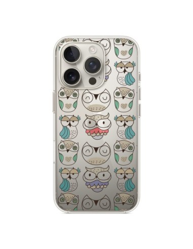 Coque iPhone 16 Pro Chouettes Owl Hibou Transparente - Maria Jose Da Luz