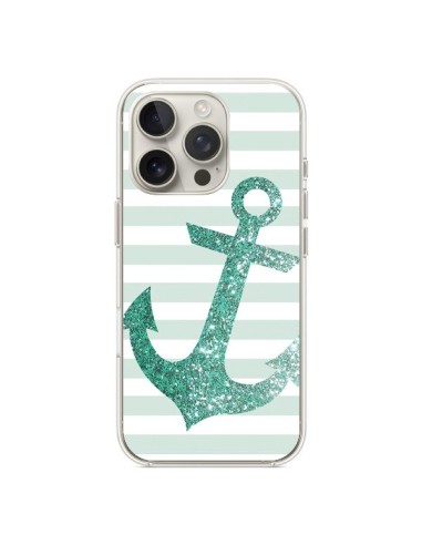 Coque iPhone 16 Pro Ancre Vert Navire - Monica Martinez