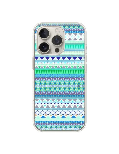 Coque iPhone 16 Pro Chenoa Bleu Azteque - Monica Martinez