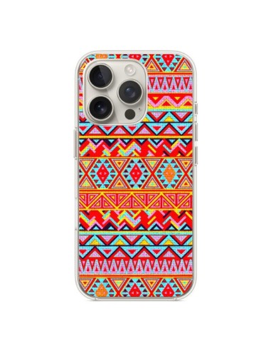 Coque iPhone 16 Pro India Style Pattern Bois Azteque - Maximilian San