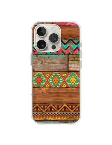 Coque iPhone 16 Pro Indian Wood Bois Azteque - Maximilian San