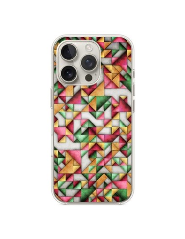 Coque iPhone 16 Pro Azteque Triangle Geometric World - Maximilian San