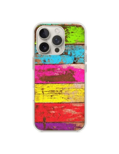 Coque iPhone 16 Pro Bois Coloré Vintage - Maximilian San