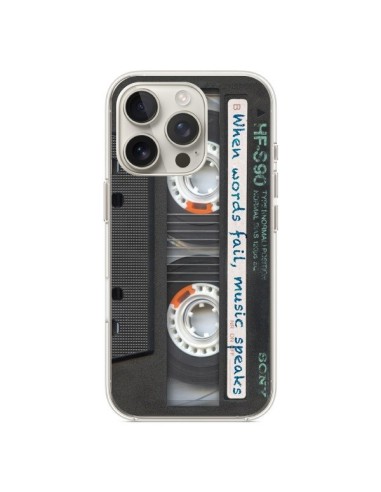 Coque iPhone 16 Pro Cassette Words K7 - Maximilian San