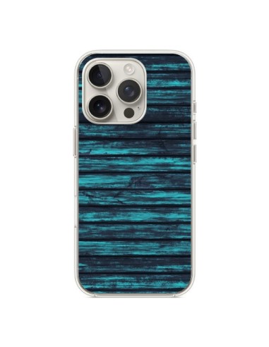 Coque iPhone 16 Pro Blue Moon Wood Bois - Maximilian San