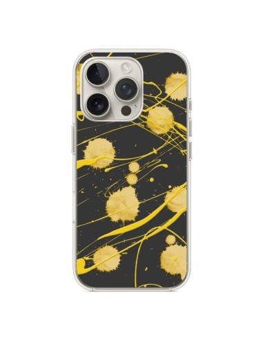 Coque iPhone 16 Pro Gold Splash Peinture Art - Maximilian San