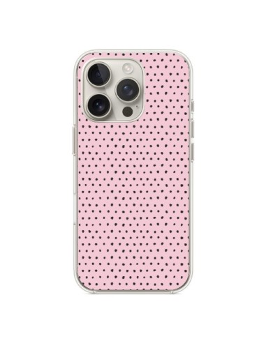 Coque iPhone 16 Pro Artsy Dots Pink - Ninola Design