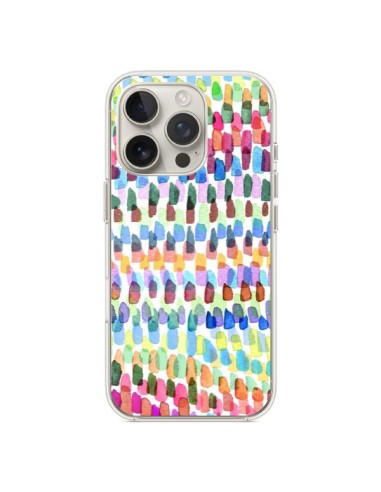 Coque iPhone 16 Pro Artsy Strokes Stripes Colorful - Ninola Design