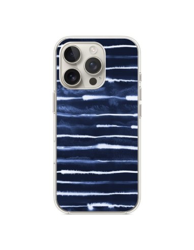 Coque iPhone 16 Pro Electric Lines Navy - Ninola Design