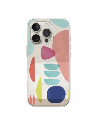 Coque iPhone 16 Pro Moody Geometry Multi White - Ninola Design