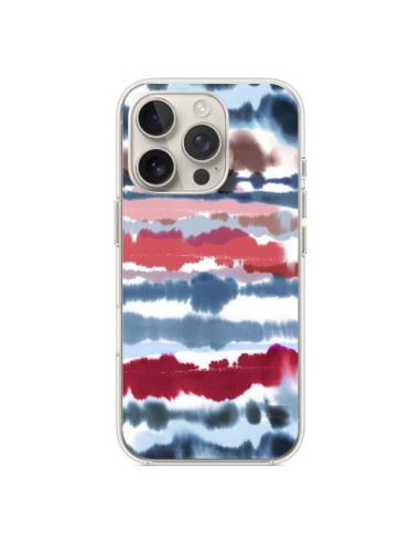 Cover iPhone 16 Pro Smoky Marble Watercolor Scuro - Ninola Design