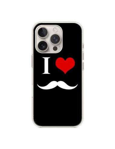 Coque iPhone 16 Pro I Love Moustache - Nico