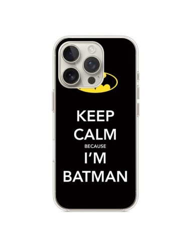 Coque iPhone 16 Pro Keep Calm because I'm Batman - Nico