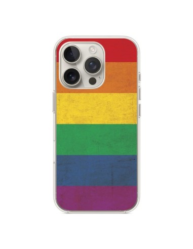 Cover iPhone 16 Pro Bandiera Arcobaleno LGBT - Nico