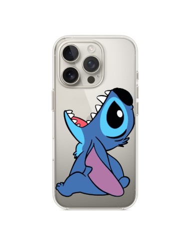 Cover iPhone 16 Pro Stitch di Lilo e Stitch Trasparente