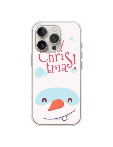 Coque iPhone 16 Pro Bonhomme de Neige Merry Christmas Noël - Nico