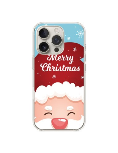 Coque iPhone 16 Pro Bonnet du Père Noël Merry Christmas - Nico