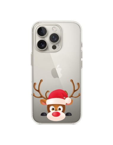 Coque iPhone 16 Pro Renne de Noël transparente - Nico