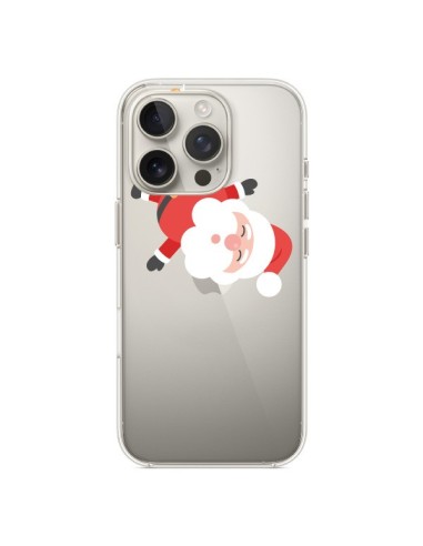 Cover iPhone 16 Pro Babbo Natale e la sua Ghirlanda Trasparente - Nico