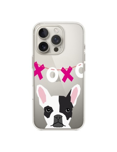 Coque iPhone 16 Pro Bulldog Français XoXo Chien Transparente - Pet Friendly