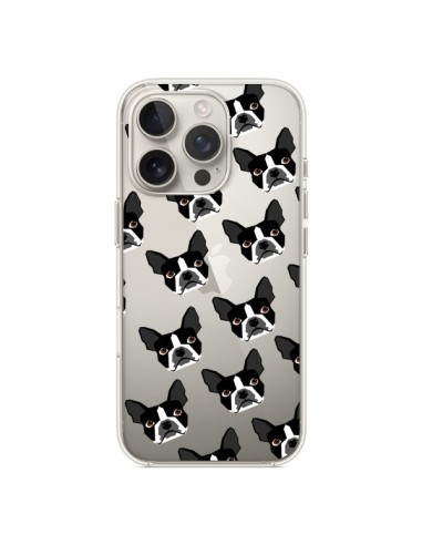 Coque iPhone 16 Pro Chiens Boston Terrier Transparente - Pet Friendly