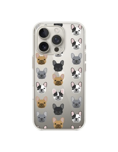 Cover iPhone 16 Pro Cani Bulldog Francese Trasparente - Pet Friendly