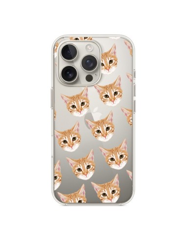 Coque iPhone 16 Pro Chats Beige Transparente - Pet Friendly