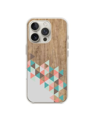 Coque iPhone 16 Pro Wood Bois Azteque Triangles Archiwoo - Pura Vida