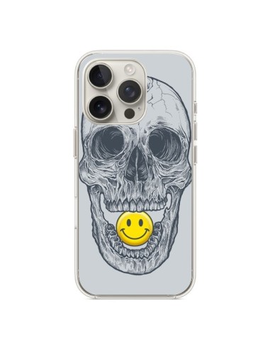 Coque iPhone 16 Pro Smiley Face Tête de Mort - Rachel Caldwell