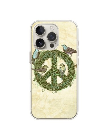 Coque iPhone 16 Pro Peace And Love Nature Oiseaux - Rachel Caldwell