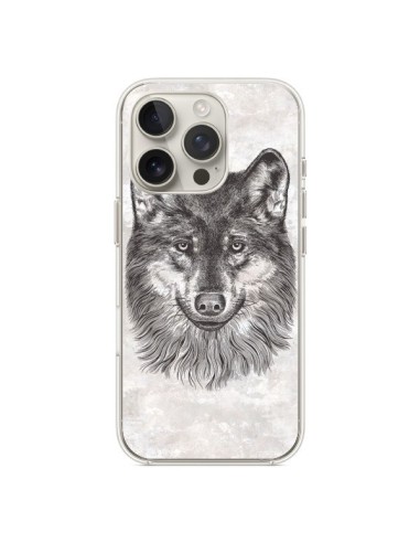 Coque iPhone 16 Pro Loup Gris - Rachel Caldwell